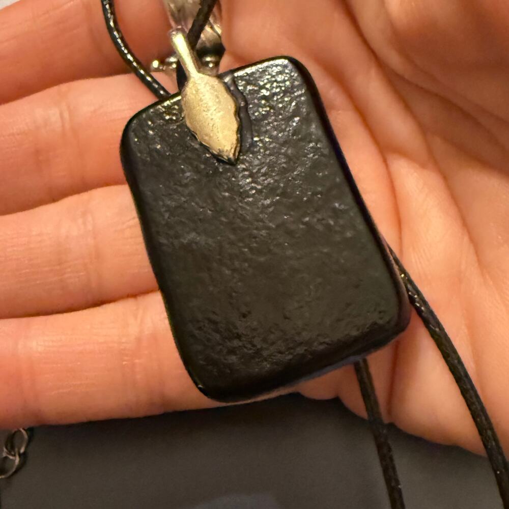 Sparkly Blue Artisan Fused Glass Pendant - Picture 7 of 9